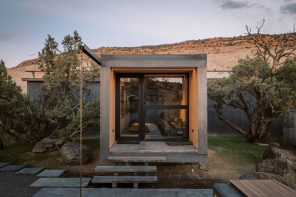 This Modern Desert Home With A Cantilevered Deck Offers A Seamless Connection To The Landscape