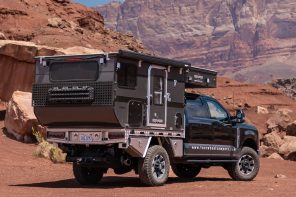 This first off-grid-ready slide-in pick-up camper from Four Wheel Campers is spacious and accommodating